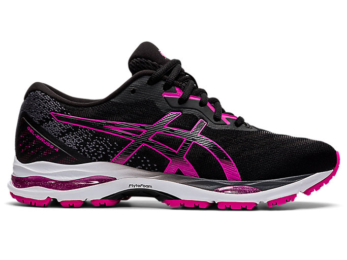 Image 1 of 7 of Women's Black/Pink Rave GEL-ZIRUSS 4 Women's Running Shoes & Trainers