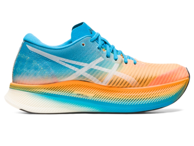 Women's METASPEED SKY | Orange Pop/Island Blue | Running 