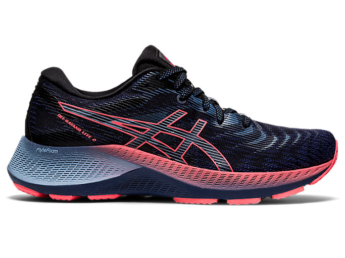 Image 1 of 7 of GEL-KAYANO LITE 2 color Thunder Blue/Blazing Coral