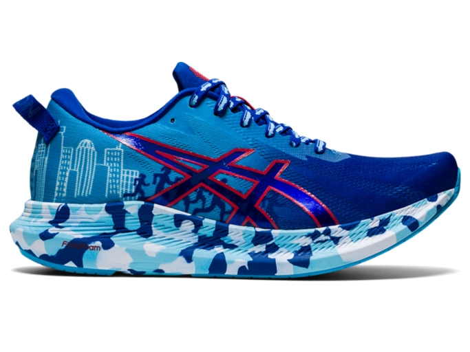 Women's NOOSA TRI 13 BOSTON Asics Blue/Red Alert Running Shoes ASICS