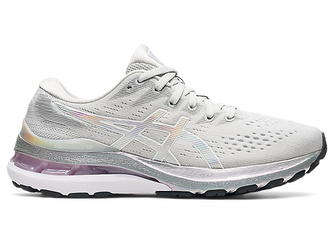 Women's GEL-KAYANO 28 PLATINUM | Glacier Grey/White | Running Shoes | ASICS
