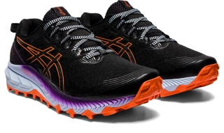 Men's GEL-TRABUCO 10, Black/Shocking Orange, Trail Running Shoes