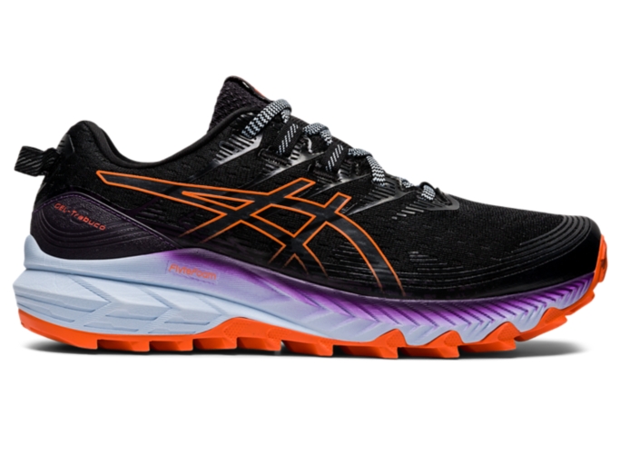 Ripley - ZAPATILLAS DEPORTIVAS ASICS PARA MUJER GEL-TRABUCO 10 BLACK/NOVA  ORANGE