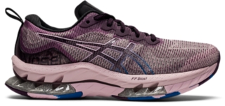 Women's GEL-NIMBUS 25 WIDE, Papaya/Dusty Purple, Running Shoes