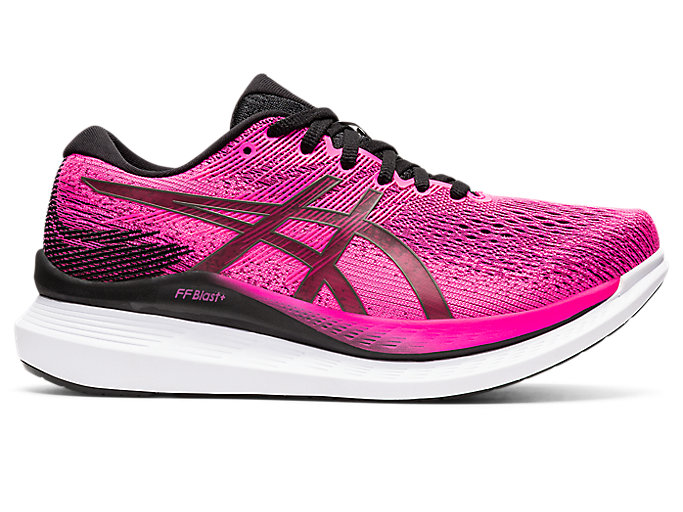 Image 1 of 7 of Femme Pink Glo/Black GLIDERIDE 3 Chaussures Running pour Femmes