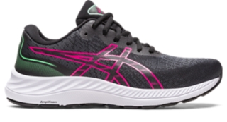 Women s GEL EXCITE 9 Black Pink Rave Running Shoes ASICS