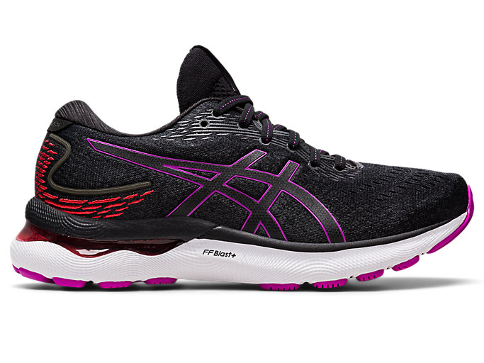 Image 1 of 7 of Mulher Black/Orchid GEL-NIMBUS 24 Women's Running Shoes & Trainers