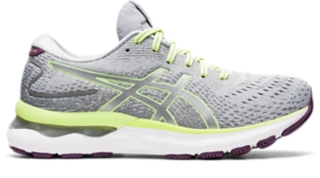 Women's GEL-NIMBUS 24 | Piedmont Grey/Lime Green | Running Shoes ASICS