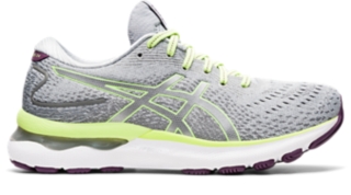 Women's GEL-NIMBUS 24 | Piedmont Grey/Lime Green Shoes | ASICS