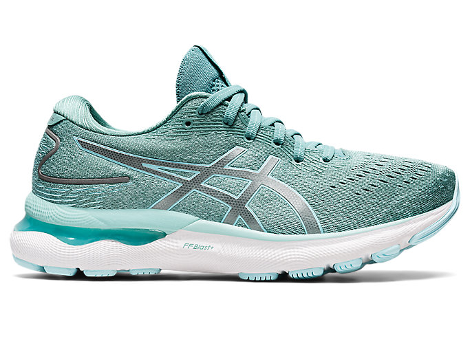 Image 1 of 7 of Women's Sage/Clear Blue GEL-NIMBUS 24 Women's Running Shoes & Trainers