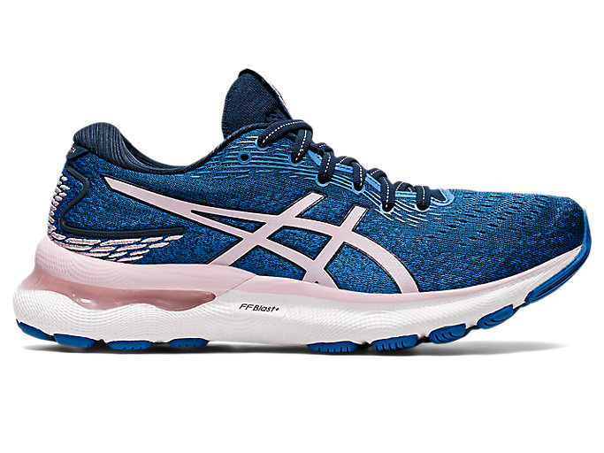 Image 1 of 7 of Women's French Blue/Barely Rose GEL-NIMBUS 24 Women's Running Shoes