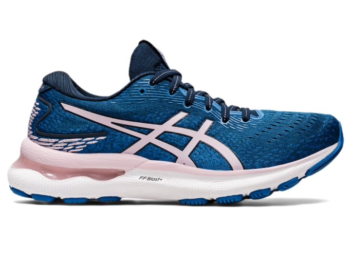 Asics bleu on sale et rose