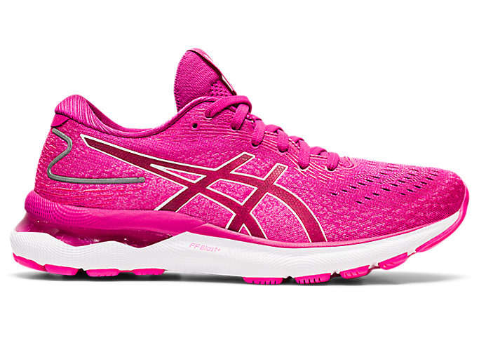 Image 1 of 7 of Femme Fuchsia Red/White GEL-NIMBUS 24 Chaussures Running pour Femmes