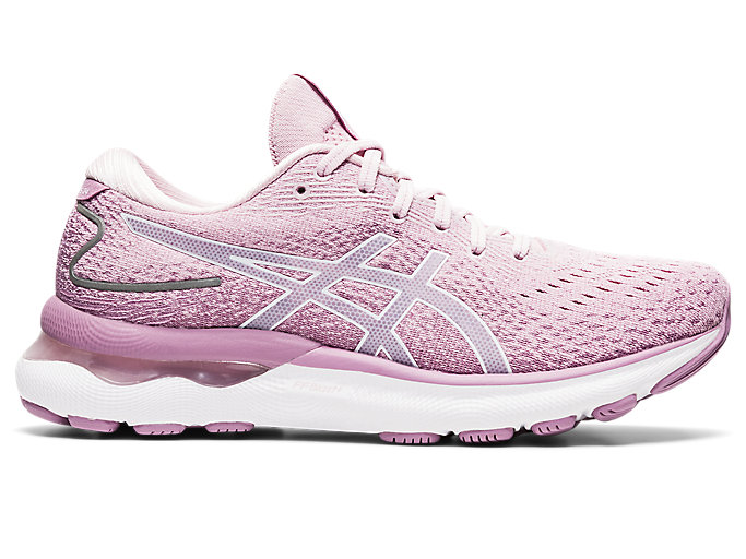 Image 1 of 8 of Mulher Barely Rose/White GEL-NIMBUS 24 Women's Running Shoes & Trainers