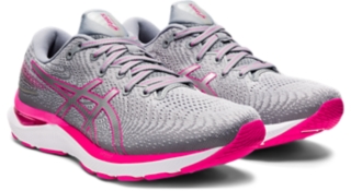 Women's GEL-NIMBUS 24, White/Pink Glo, Running