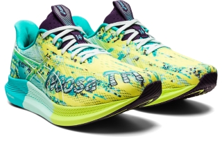 Prestigio después del colegio Stevenson Women's NOOSA TRI 14 | Safety Yellow/Soothing Sea | Running Shoes | ASICS