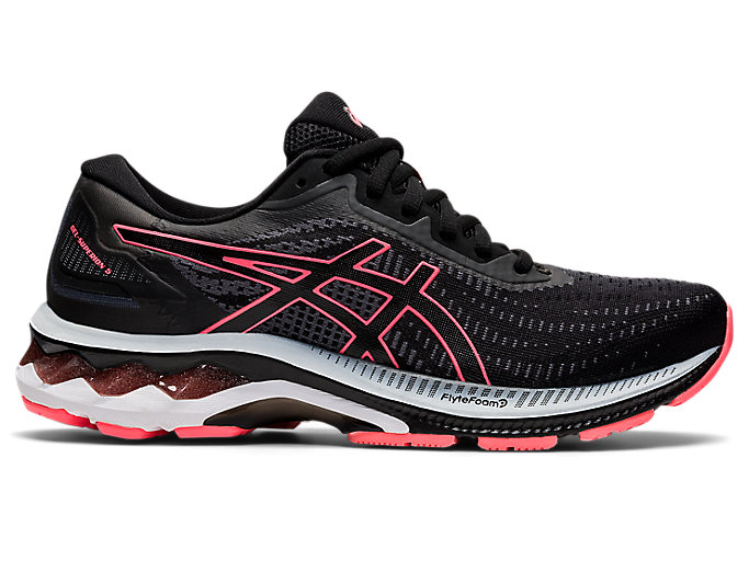 Image 1 of 7 of Women's Black/Blazing Coral GEL-SUPERION 5 Women's Running Shoes