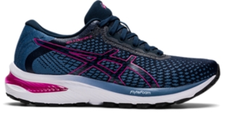 GEL STRATUS KNIT 2 Women Storm Blue French Blue Chaussures de running femmes ASICS Outlet FR