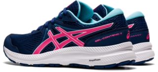 Asics blue hot sale and pink