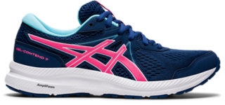 Women's GEL-CONTEND 7 | Midnight Blue/Hot Pink | Running Shoes | ASICS