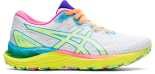 Ambassade repertoire Mens Women's GEL-CUMULUS 23 | White/Safety Yellow | Running Shoes | ASICS