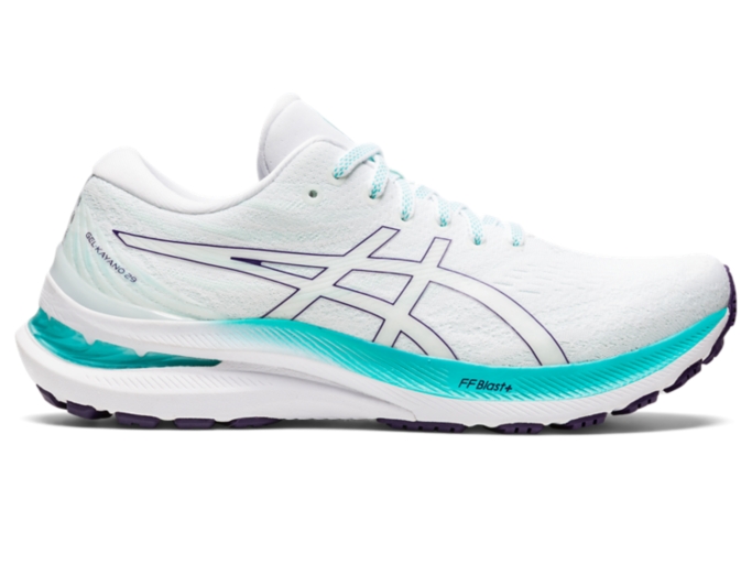 White asics shop running shoes womens