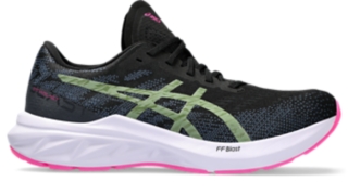 Black and green hot sale asics running shoes