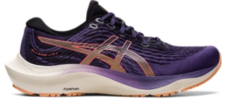 Women's GEL-NIMBUS 25 WIDE, Papaya/Dusty Purple, Running Shoes