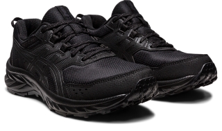 Black leather on sale asics womens