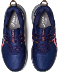  ASICS Women's Magic Speed 2 Running Shoes, 5, Indigo  Blue/Papaya