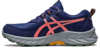  ASICS Women's Magic Speed 2 Running Shoes, 5, Indigo  Blue/Papaya