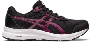 Women's GEL-CONTEND 8 WIDE | Black/Pink Rave | Running Shoes | ASICS