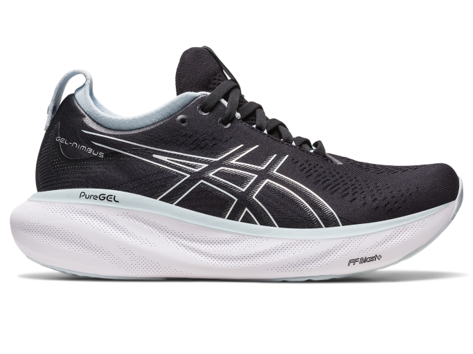 Women's GEL-NIMBUS 25 | Black/Reborn Blue | Running Shoes | ASICS