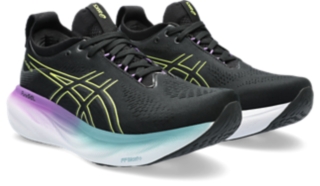 Asics - Gel Nimbus 25 - Aquarium/Vibrant Yellow - Color Injection - Mujer -  Neutro/Supinacion