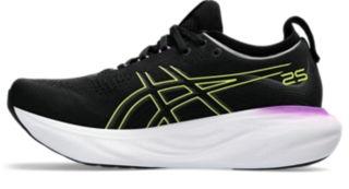 Asics Gel-Nimbus 25 Noire Jaune et Verte pour Homme