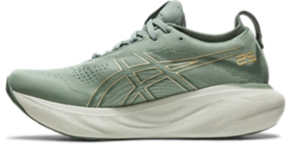 Women's GEL-NIMBUS 25, Slate Grey/Champagne, Running Shoes