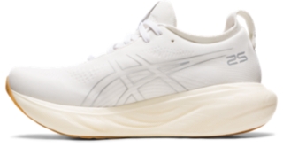 Women's GEL-NIMBUS 25, White/White, Running Shoes