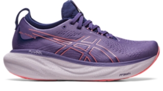 GEL NIMBUS 25 Women Dusty Purple Papaya Women s Running Shoes ASICS United States