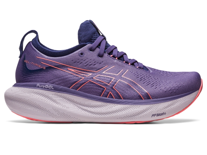 GEL NIMBUS 25 Women Dusty Purple Papaya Women s Running Shoes ASICS United States