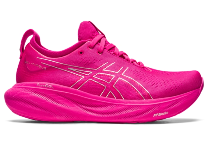 GEL NIMBUS 25 Women Pink Rave Pure Silver Women s Running Shoes ASICS United States