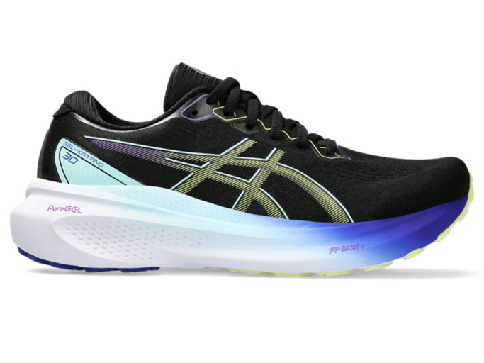 GEL-KAYANO 30 | BLACK/GLOW YELLOW | レディース ランニング シューズ 