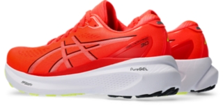 Women's GEL-KAYANO 30, Sunrise Red/Black, Running Shoes