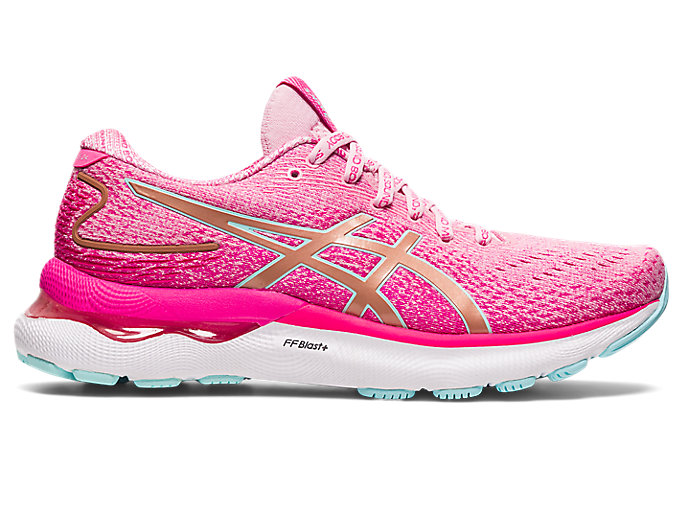 Image 1 of 7 of Women's Cotton Candy/Rose Gold GEL-NIMBUS 24 Womens Running Shoes