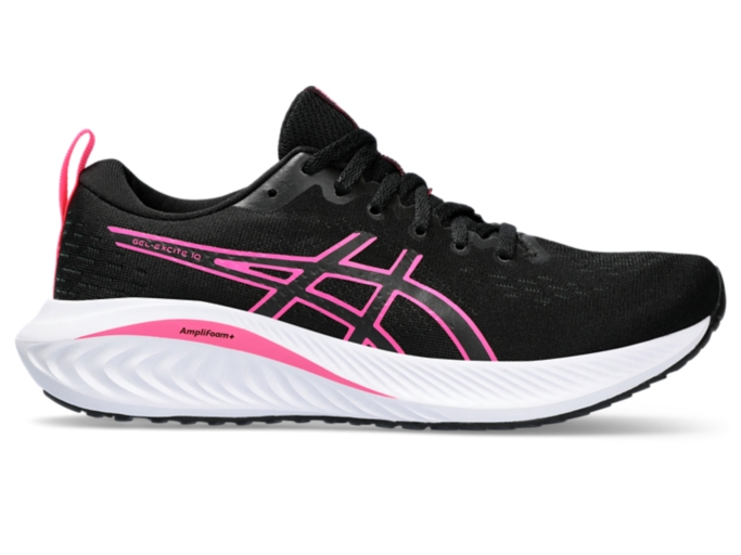 GEL EXCITE 10 Women Black Hot Pink Damen Laufschuhe ASICS Outlet DE