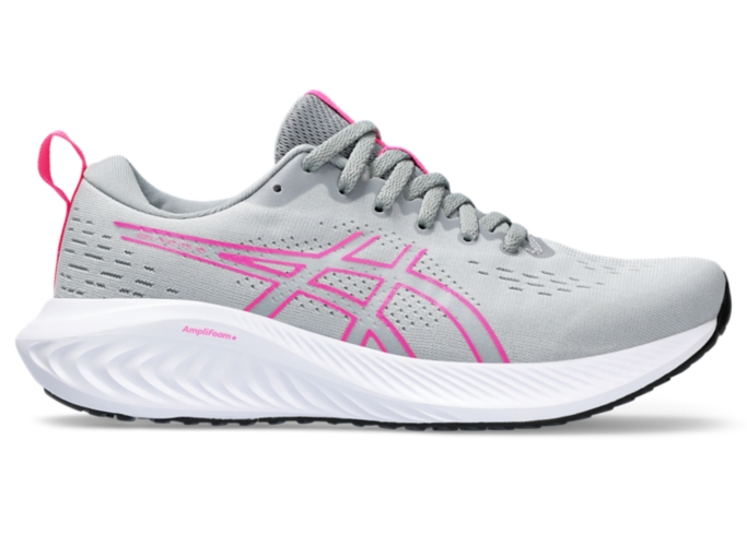 Pink and shop grey asics