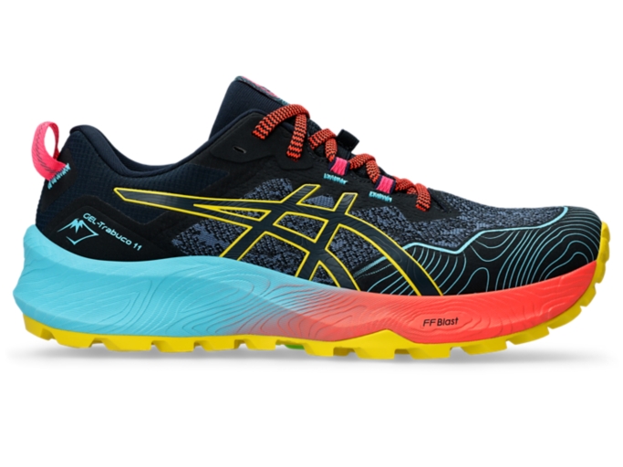 GEL TRABUCO 11 Women French Blue Vibrant Yellow Damen Trail Laufschuhe ASICS Outlet DE