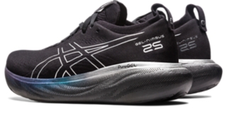 Women's GEL-NIMBUS 25 PLATINUM | Black/Pure Silver | Running Shoes |