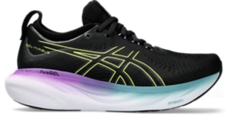 Black asics womens clearance wide