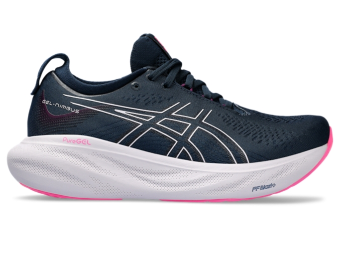 GEL NIMBUS 25 WIDE Women French Blue Lilac Hint Women s Running Shoes ASICS United States