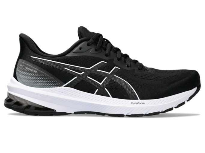 GT 1000 12 Women Black White Women s Running Shoes ASICS United States